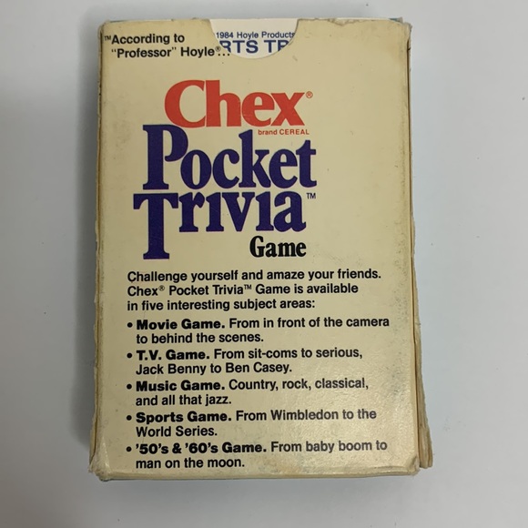 Chex Pocket Trivia SPORTS GAME 2 Original Game & Sports II Game 1985 1984 Cards - Picture 10 of 15